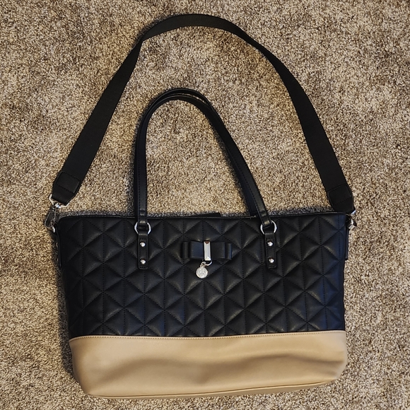 Jessica Simpson Large Quilted Handbag Tote Purse - Picture 1 of 9